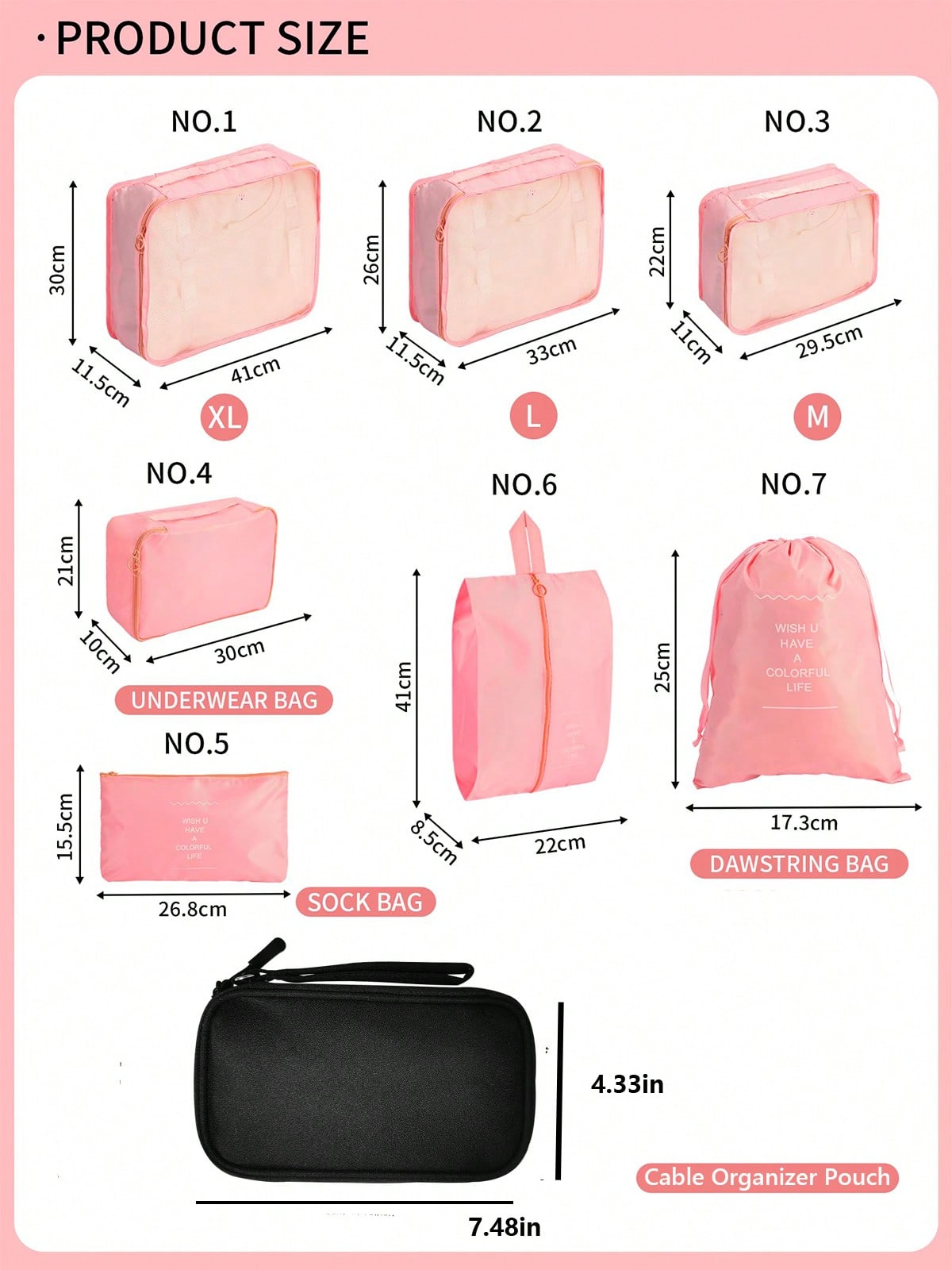 Set Packing Cubes& Travel Cabl - Tech Accessories Case review and price